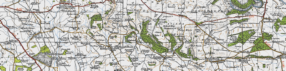 Old map of Sutton Bank in 1947