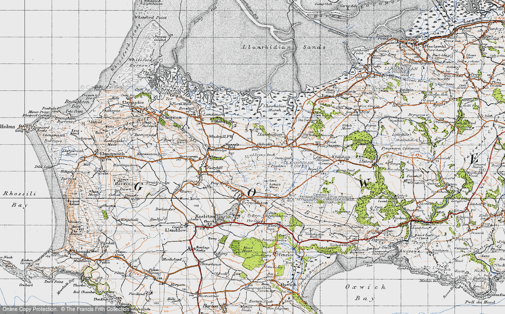 Old Map of Oldwalls, 1946 in 1946