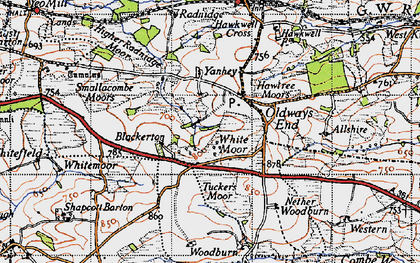 Old map of Allshire in 1946