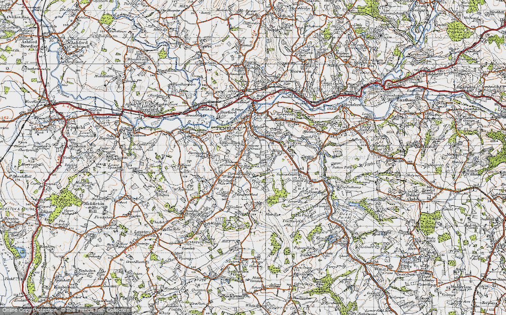 Old Map of Oldwood, 1947 in 1947