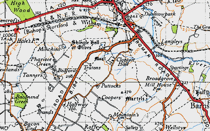 Old map of Olives in 1946