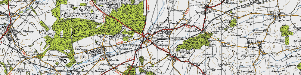 Old map of Bilhaugh in 1947