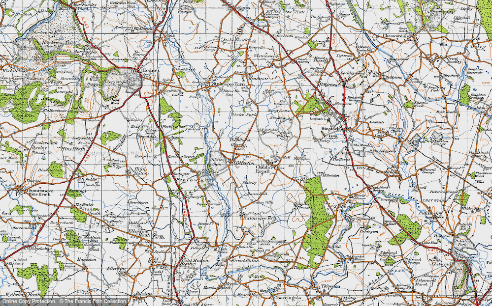 Old Map of Ollerton Lane, 1947 in 1947
