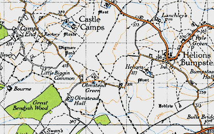 Old map of Olmstead Hall in 1946