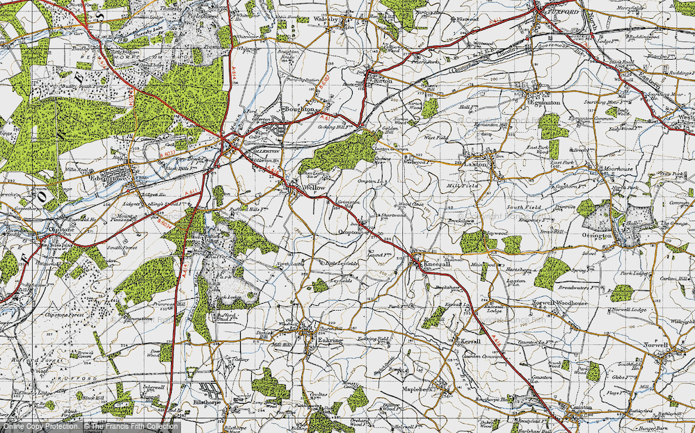 Old Map of Ompton, 1947 in 1947
