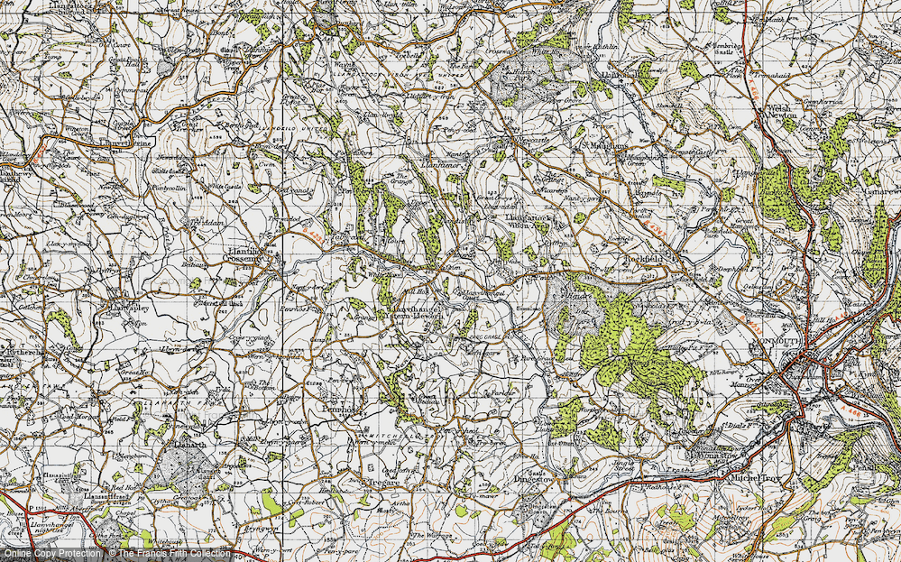 Old Map of Onen, 1947 in 1947