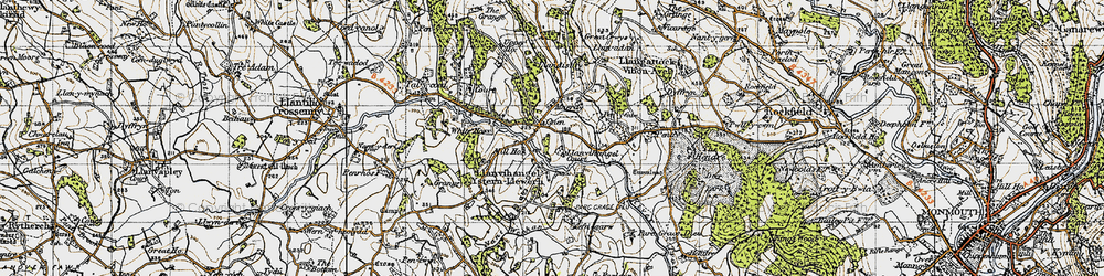 Old map of Onen in 1947
