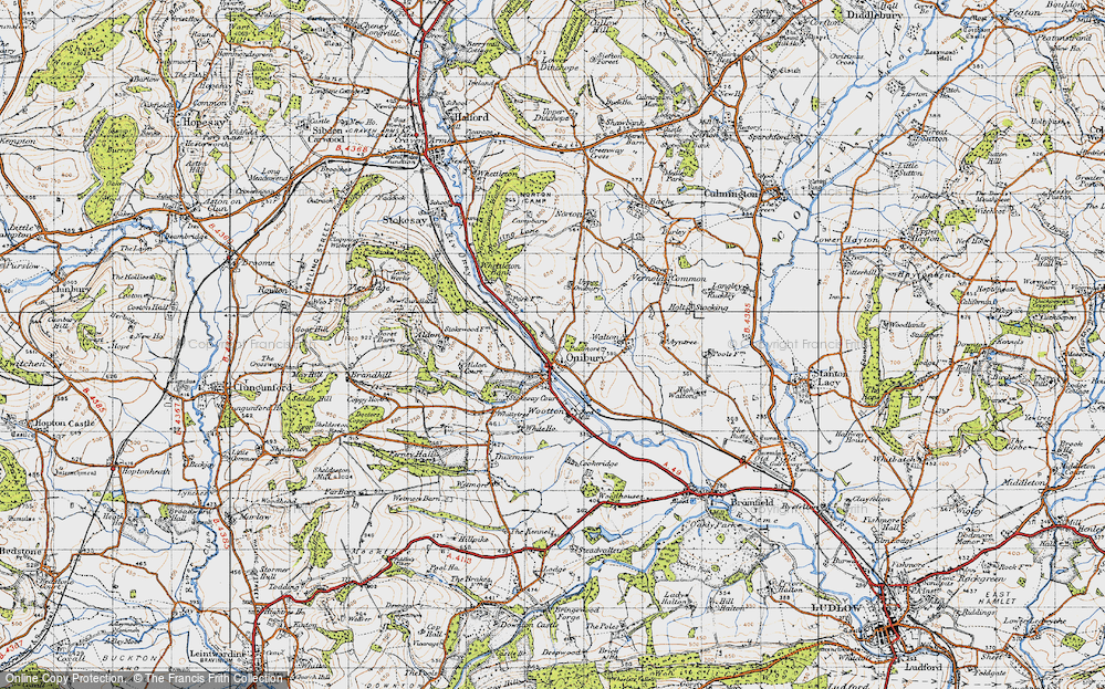 Old Map of Onibury, 1947 in 1947