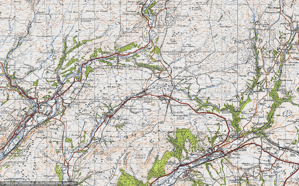 Old Map of Onllwyn, 1947 in 1947