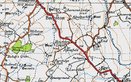 Old map of Barnston Lodge in 1946