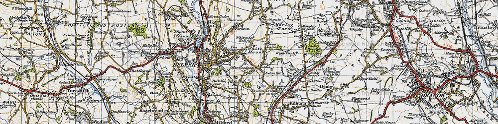 Old map of Openwoodgate in 1946