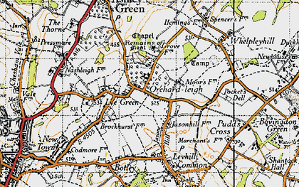 Old map of Orchard Leigh in 1946