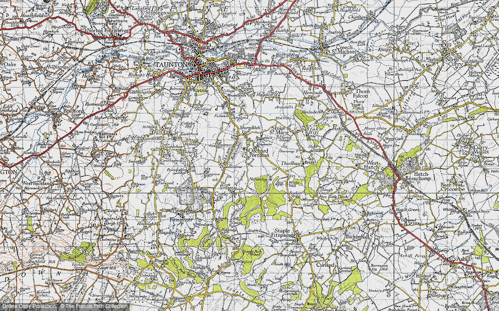 Old Map of Orchard Portman, 1946 in 1946