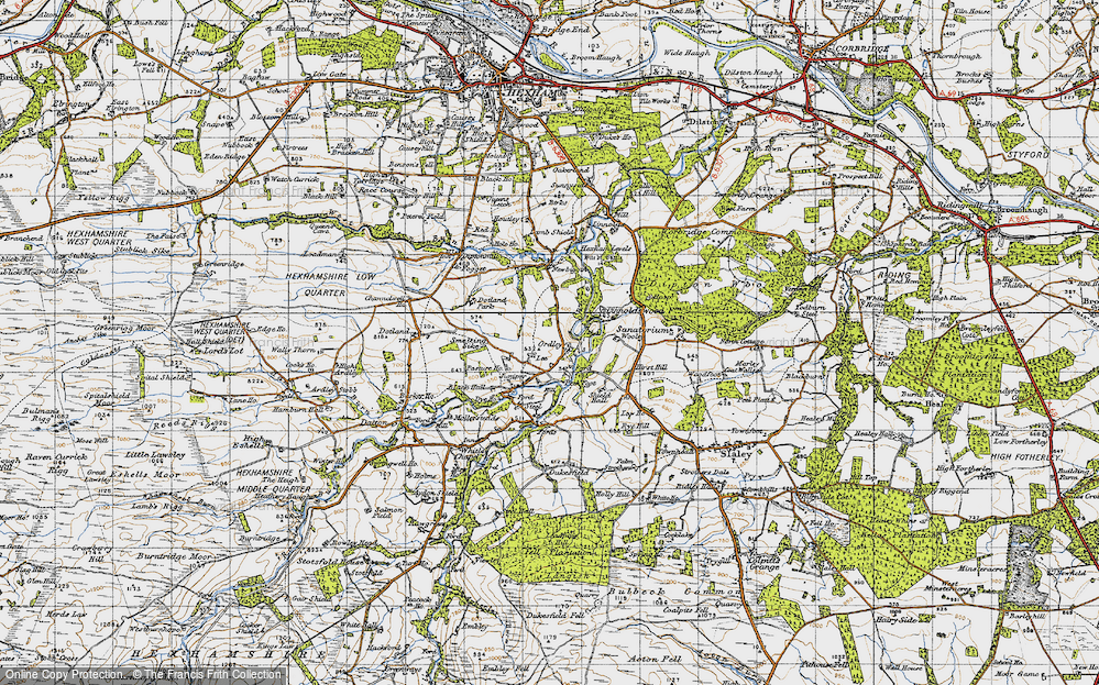 Old Map of Ordley, 1947 in 1947