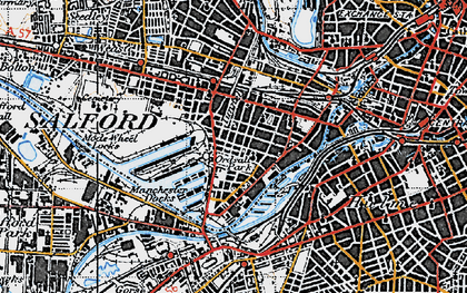 Old map of Ordsall in 1947