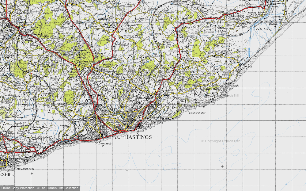 Old Map of Ore, 1940 in 1940