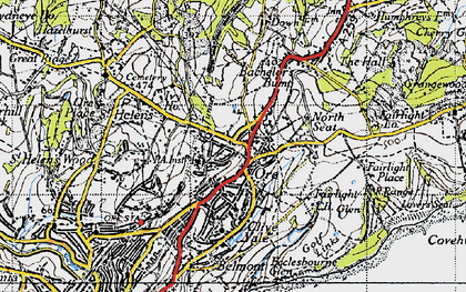 Old map of Ore in 1940