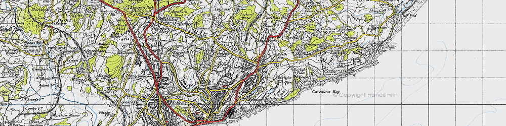 Old map of Ore in 1940