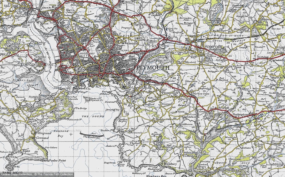 Old Map of Oreston, 1946 in 1946