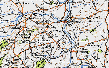 Old map of Detton Hall in 1947