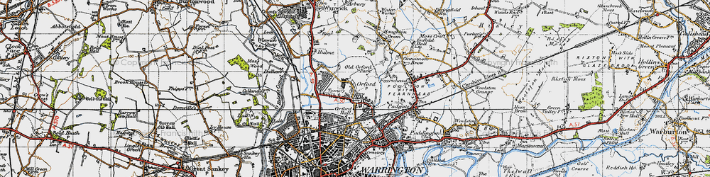 Old map of Orford in 1947