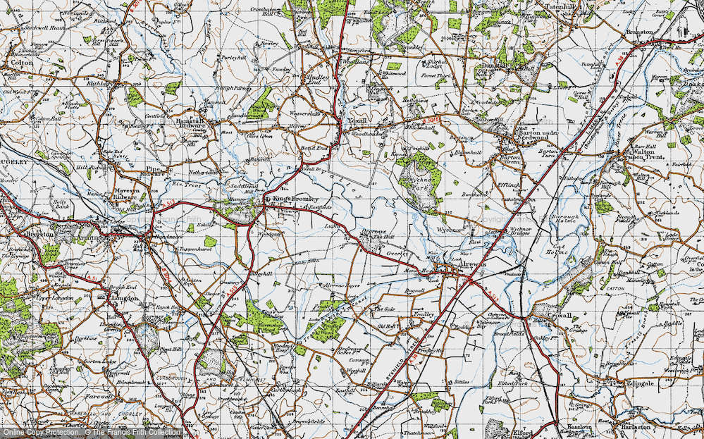 Old Map of Orgreave, 1946 in 1946
