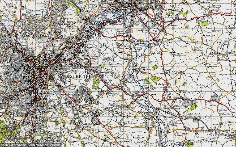 Old Map of Orgreave, 1947 in 1947