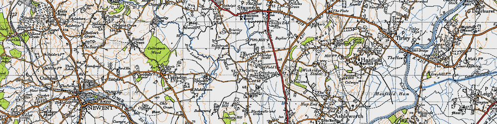 Old map of Oridge Street in 1947