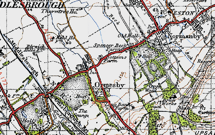 Old map of Ormesby in 1947