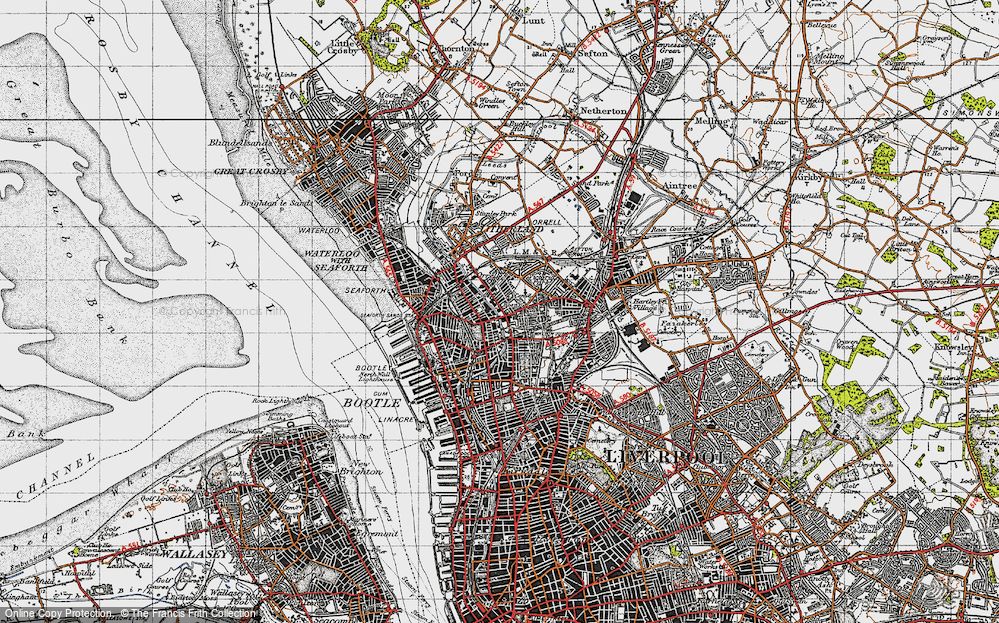 Old Map of Orrell, 1947 in 1947
