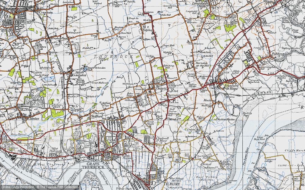 Old Map of Historic Map covering White Crofts in 1946