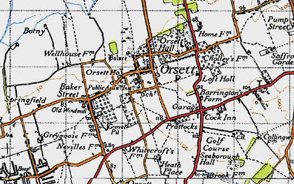 Old map of Orsett in 1946