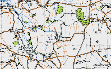 Old map of Orslow in 1946