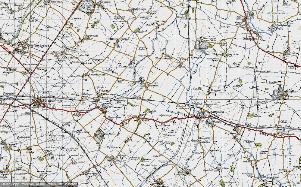 Old Map of Orston, 1946 in 1946