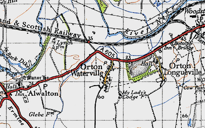 Old map of Orton Brimbles in 1946