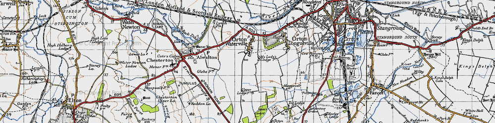 Old map of Orton Goldhay in 1946