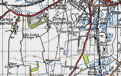 Old map of Orton Malborne in 1946
