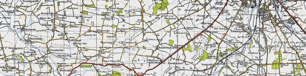 Old map of Orton Rigg in 1947