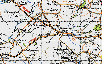 Old map of Osbaston in 1947