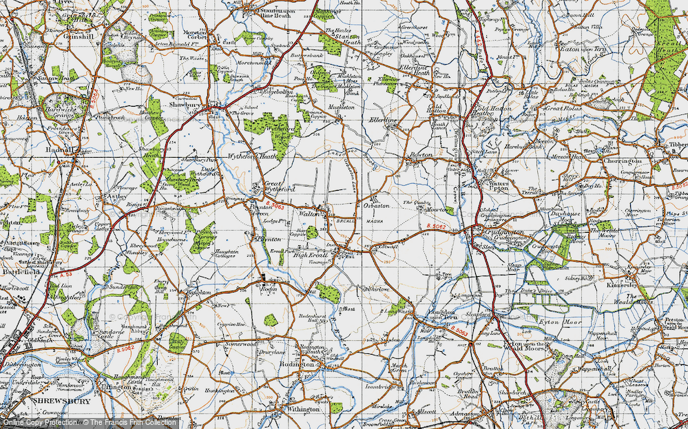 Old Map of Osbaston, 1947 in 1947