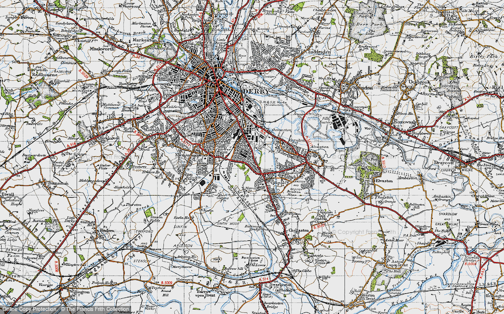 Old Map of Osmaston, 1946 in 1946