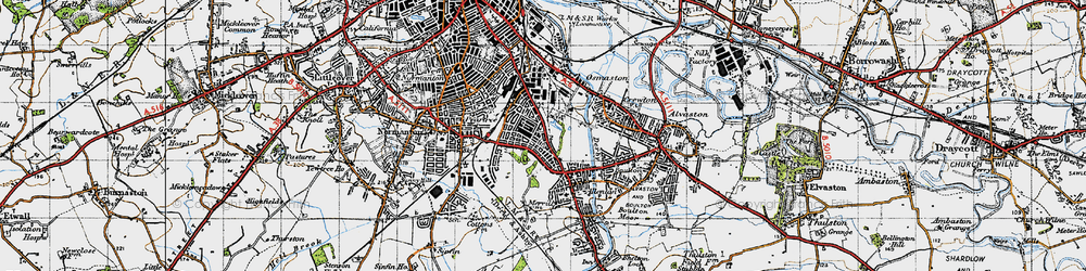 Old map of Osmaston in 1946