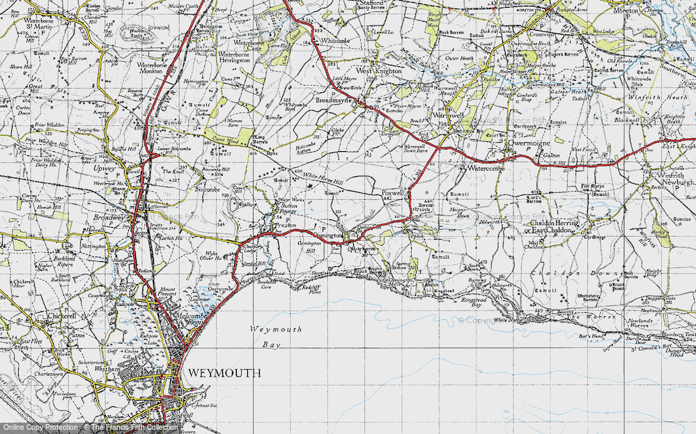 Old Map of Historic Map covering Upton in 1946