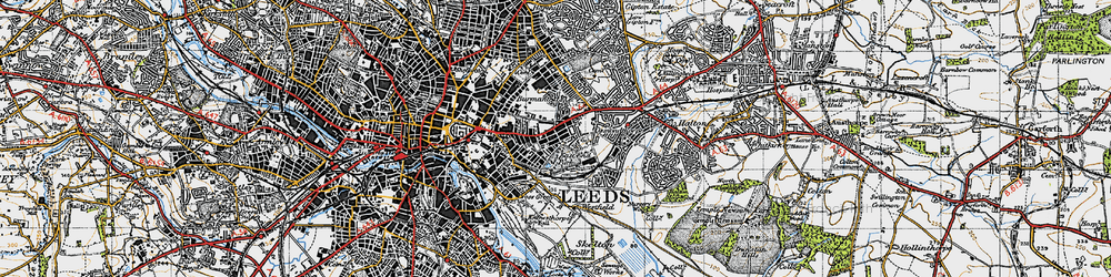 Old map of Osmondthorpe in 1947