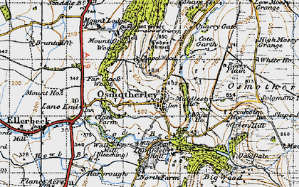 Old map of Osmotherley in 1947