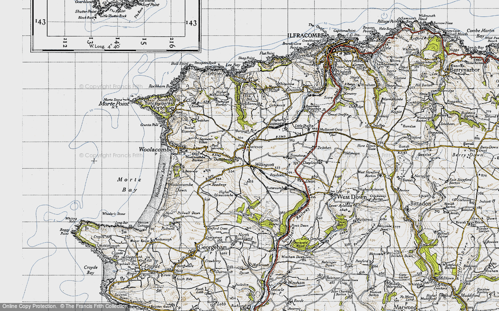 Old Map of Ossaborough, 1946 in 1946