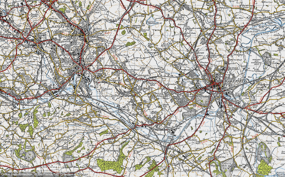 Old Map of Ossett, 1947 in 1947