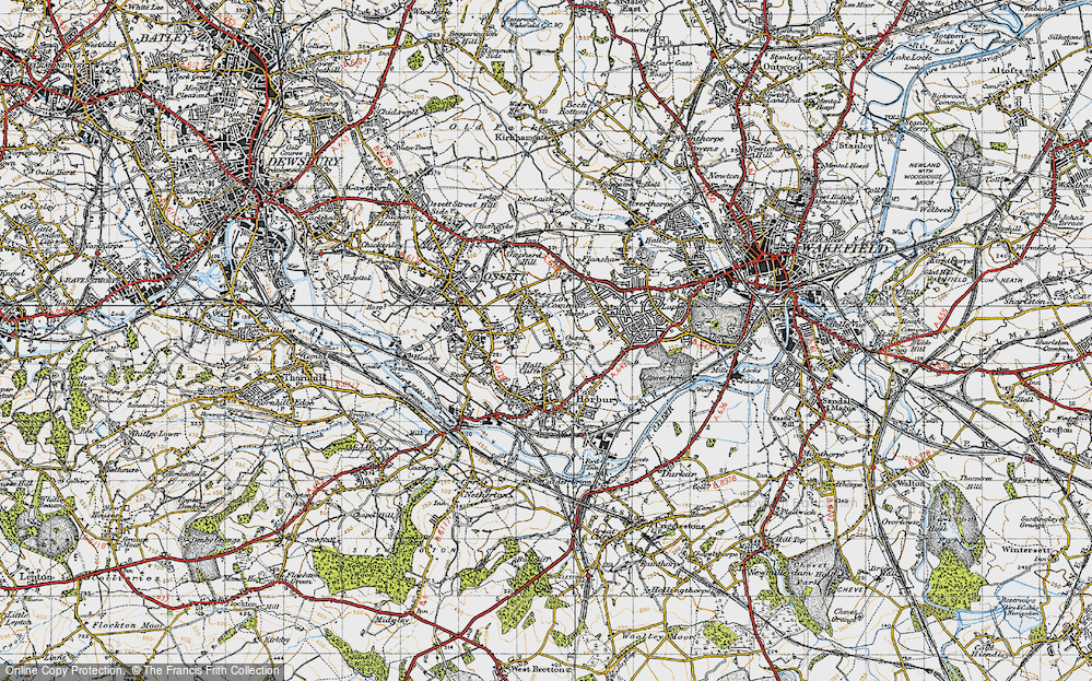 Old Map of Ossett Spa, 1947 in 1947