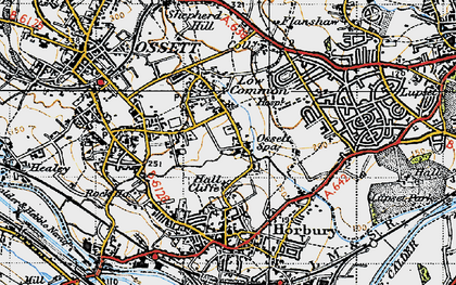 Old map of Ossett Spa in 1947