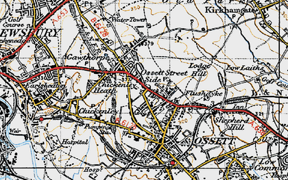 Old map of Ossett Street Side in 1947